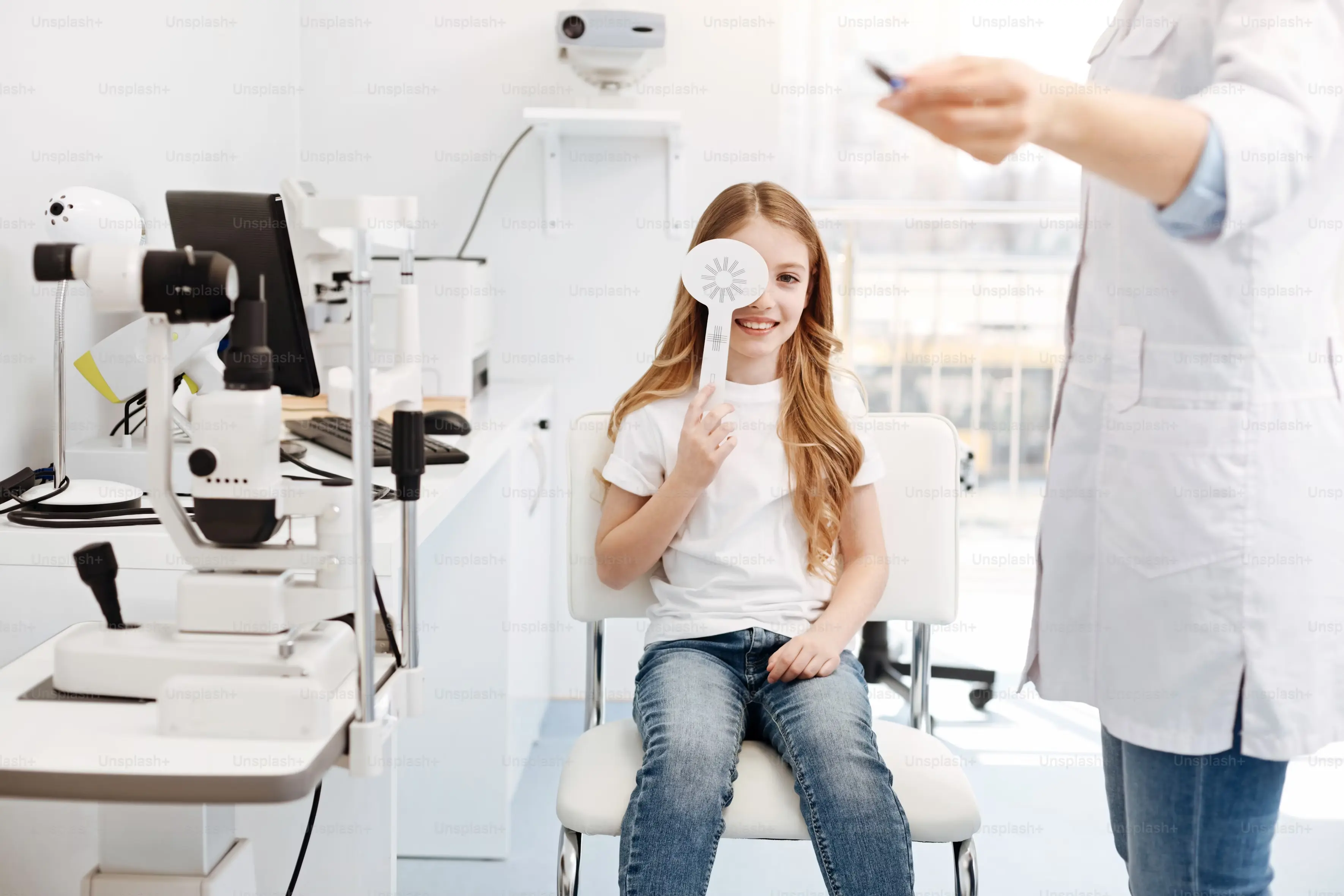 Professional optometry equipment and eyeglasses representing decades of trusted eye care